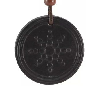 Quantum science beaded rope necklace with Wooden Jewelry box